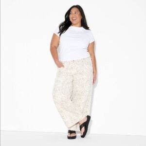 NWT Wild Fable Baggy Low Rise Rigid Denim 8 Reg 31" Inseam White Snake Print